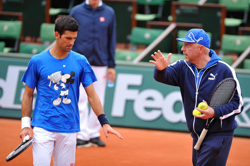 Novak Djokovic mit Boris Becker