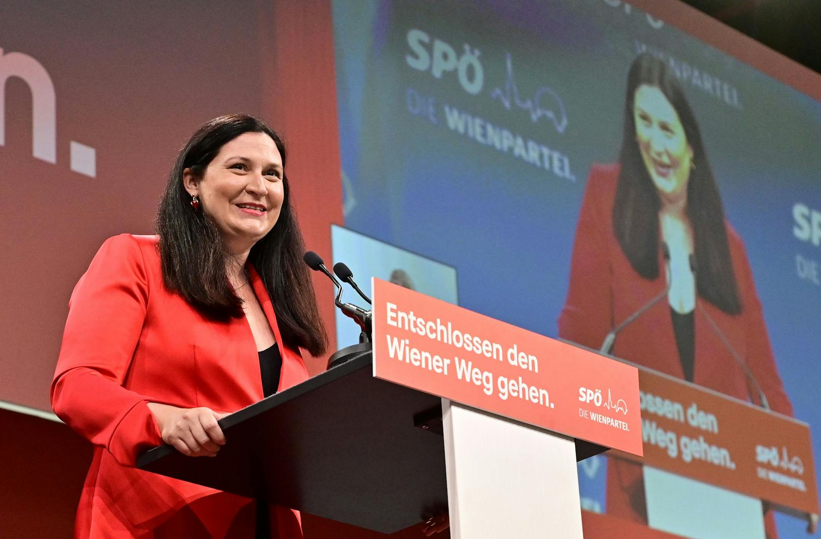Landesparteisekretärin Barbara Novak im Rahmen des Landesparteitages der Wiener SPÖ 
