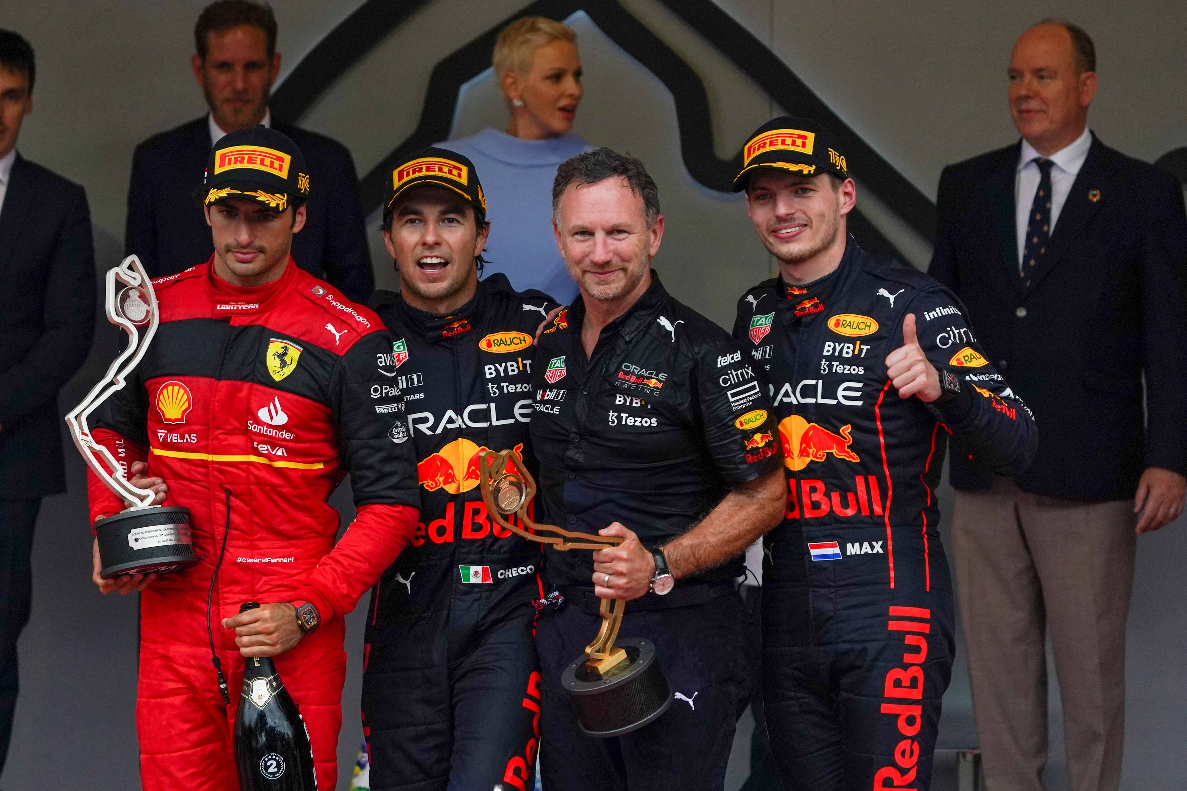 Es bleibt dabei: Perez siegt für Sainz und Verstappen.