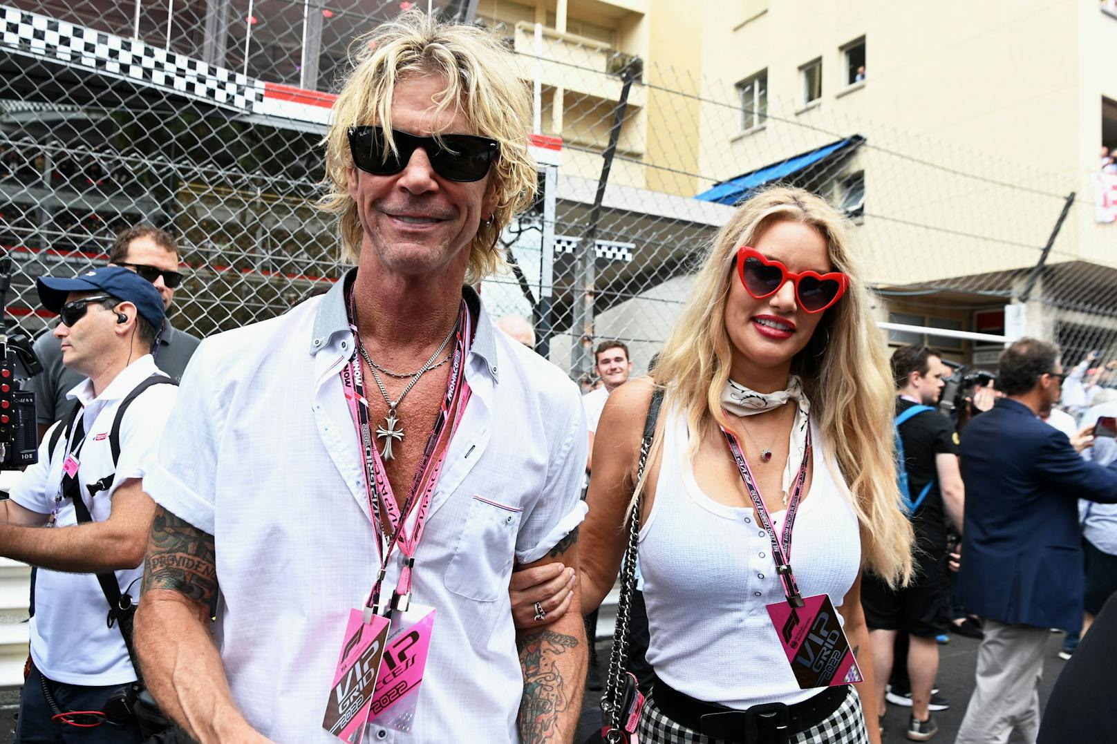 Duff McKagan von der Band Guns 'n' Roses mit seiner Frau Susan Holmes McKagan.