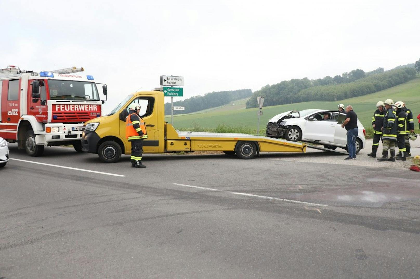 Die Feuerwehr führte die Aufräumarbeiten durch.