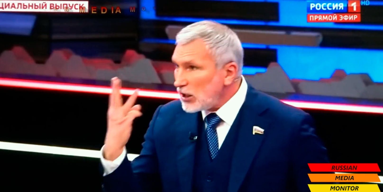 Alexej Schurawljow im russischen Staats-TV: "Vier Raketen" reichen, um die USA zu vernichten.