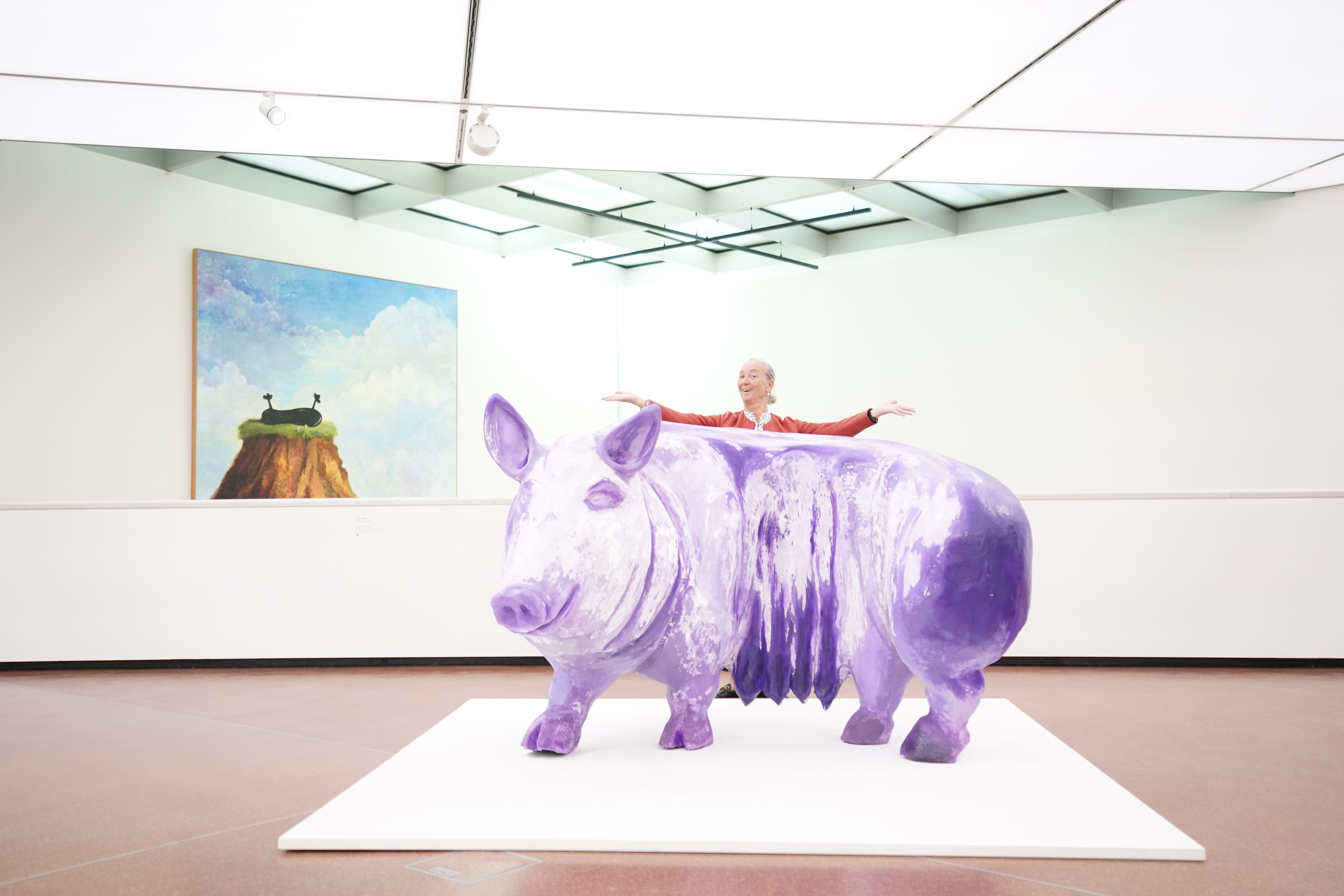 Direktorin Agnes Husslein-Arco fühlt sich im neuen Museum sauwohl.