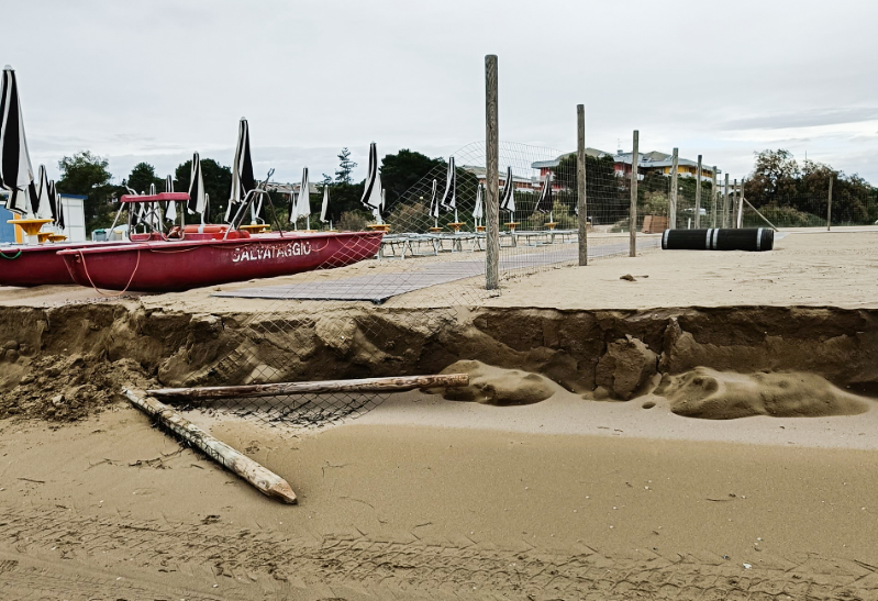 Ein Bild der Verwüstung in Bibione…