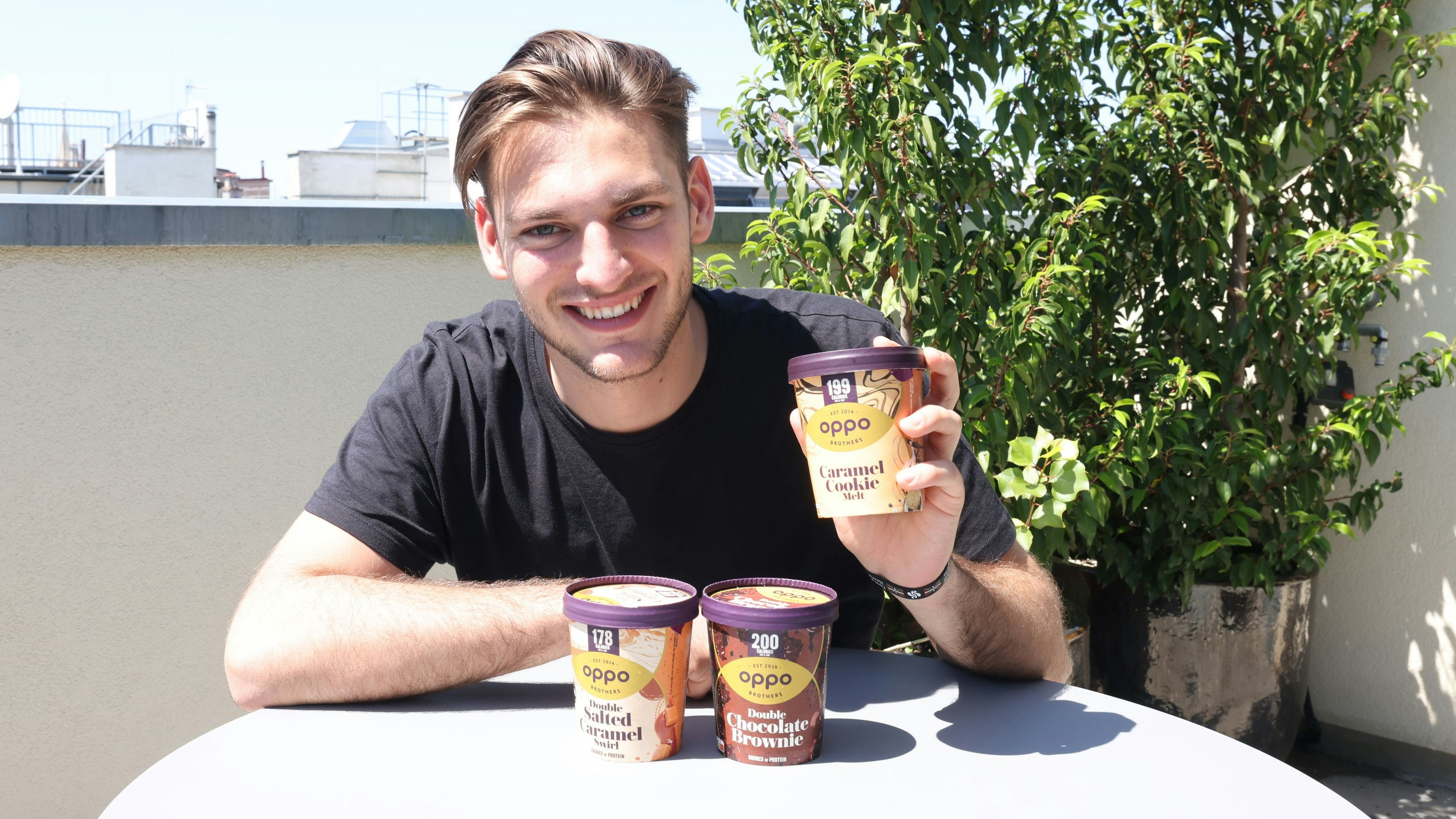 "Heute"-Social-Media-Profi Aitor Lopez de Alda verkostete Oppo-Eis in drei neuen Sorten.