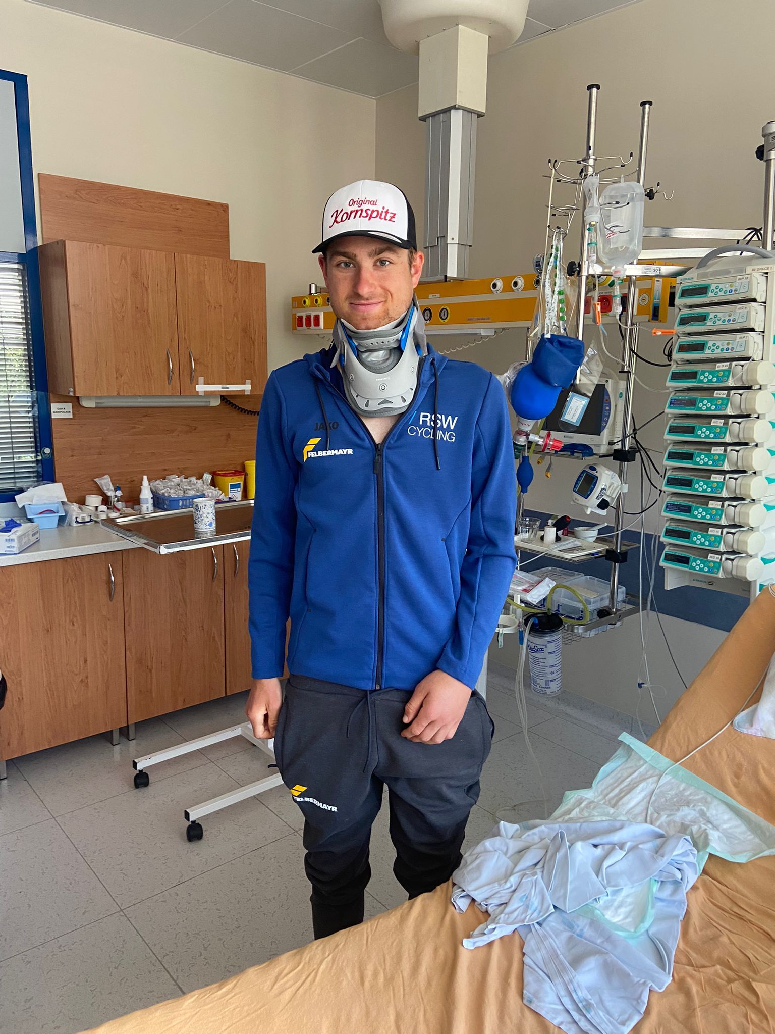 Marco Friedrich kurz nach der Entlassung aus der Intensivstation in Brünn.