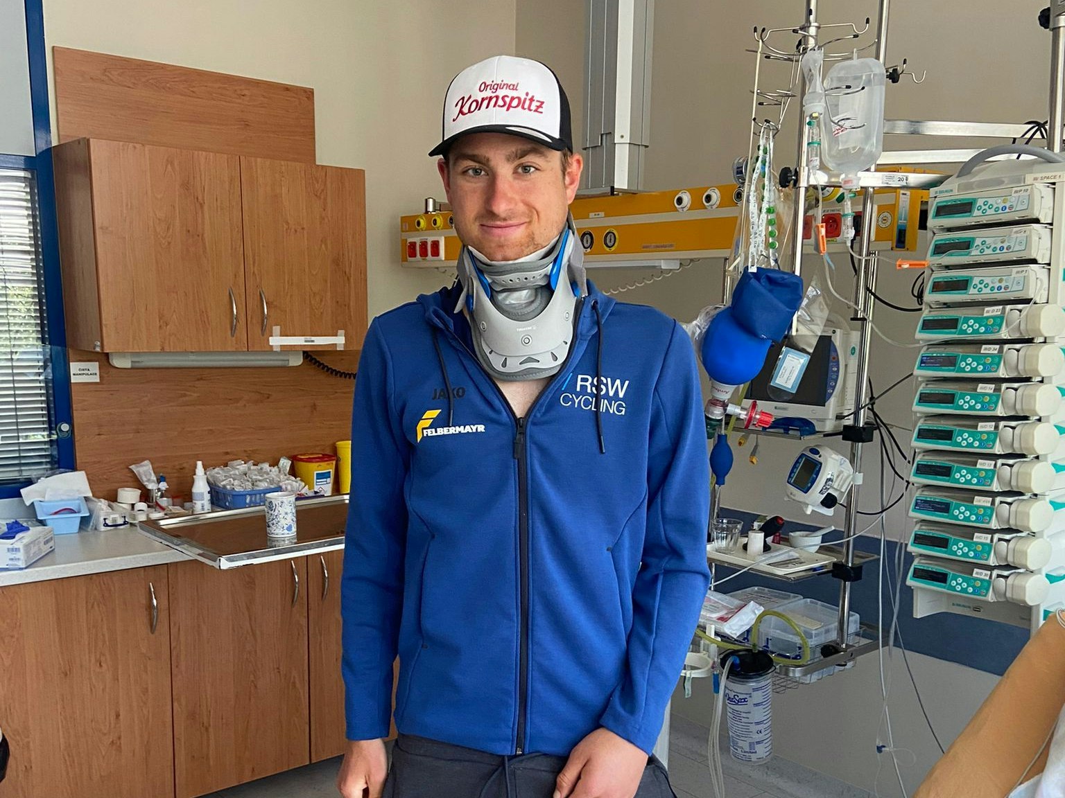 Marco Friedrich kurz nach der Entlassung aus der Intensivstation in Brünn.