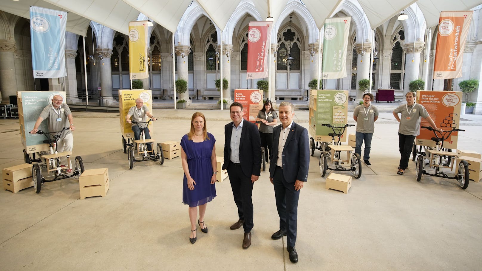 Von links nach rechts: Neos-Umweltsprecherin Angelika Pipal-Leixner, Klimastadtrat Jürgen Czernohorszky (SPÖ) und&nbsp;Wiener SPÖ-Klubchef Joe Taucher.