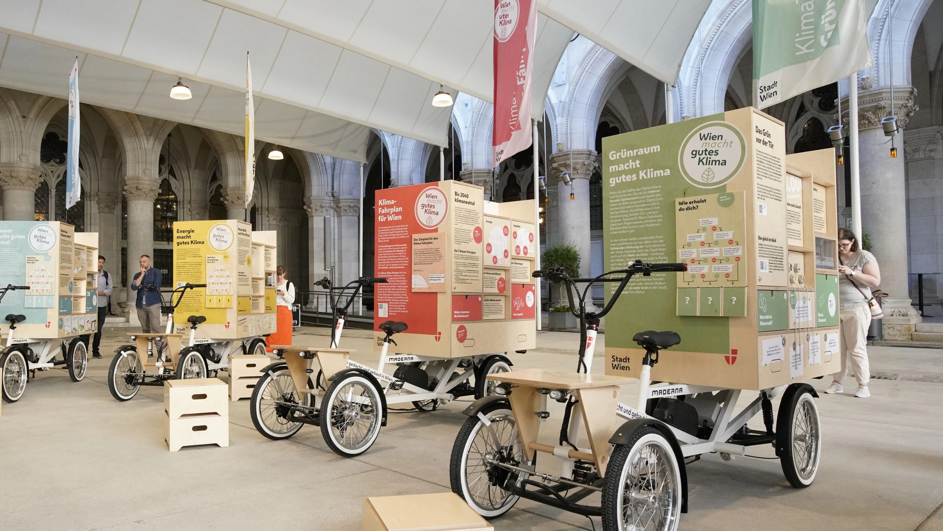 Die Klima-Tour-Räder sind mobile Info-Stationen.