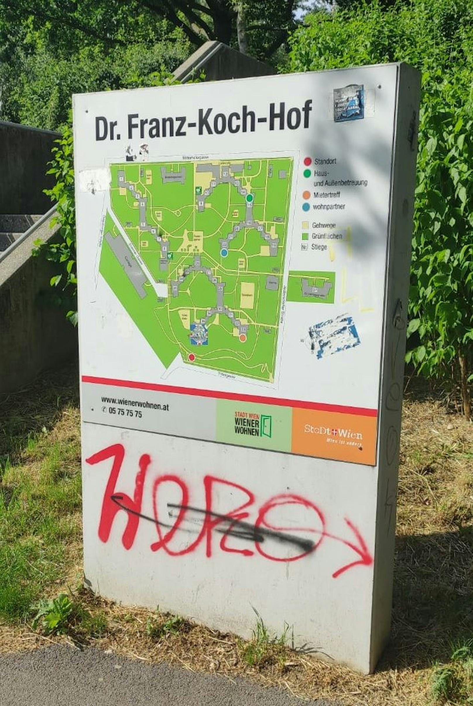 Im Dr. Franz-Koch-Hof haben einige Gemeindebaubewohner ein Problem.