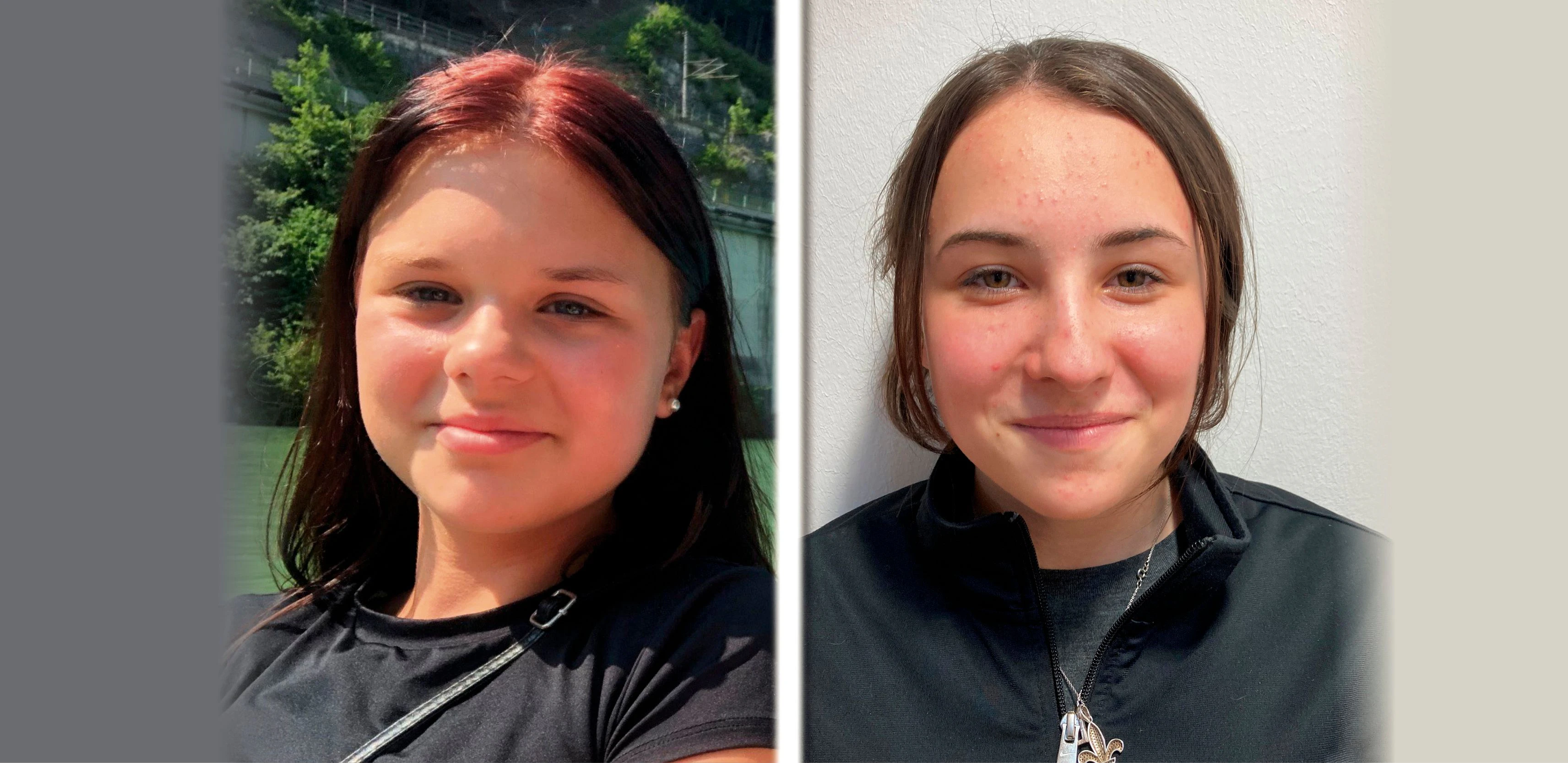 Die Polizei sucht nach Kim H. (links) und Leonie K. Wer Hinweise hat, soll sich bitte an die Polizei wenden.