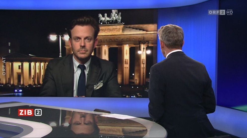 Militärexperte Franz-Stefan Gady zu Gast in der ZIB2 mit Martin Thür am 1. Juni 2022.