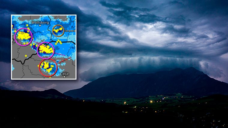 Heftige Hagelgewitter ziehen über Österreich hinweg. (Symbobild)
