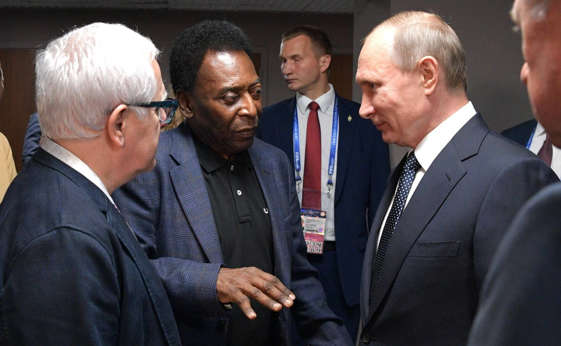 Fußball-Ikone Pele bei einem Treffe mit Wladimir Putin