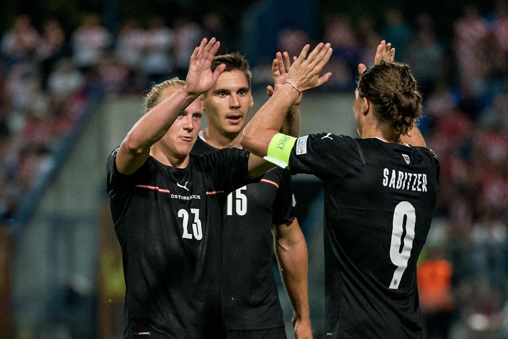 Das ÖFB-Team jubelt über den deutlichen Auswärtssieg gegen Kroatien.