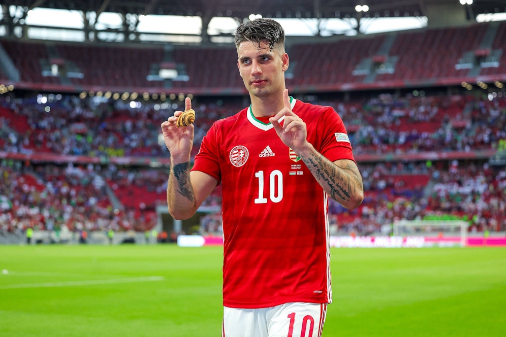 Dominik Szoboszlai erzielt den Siegestreffer gegen England.