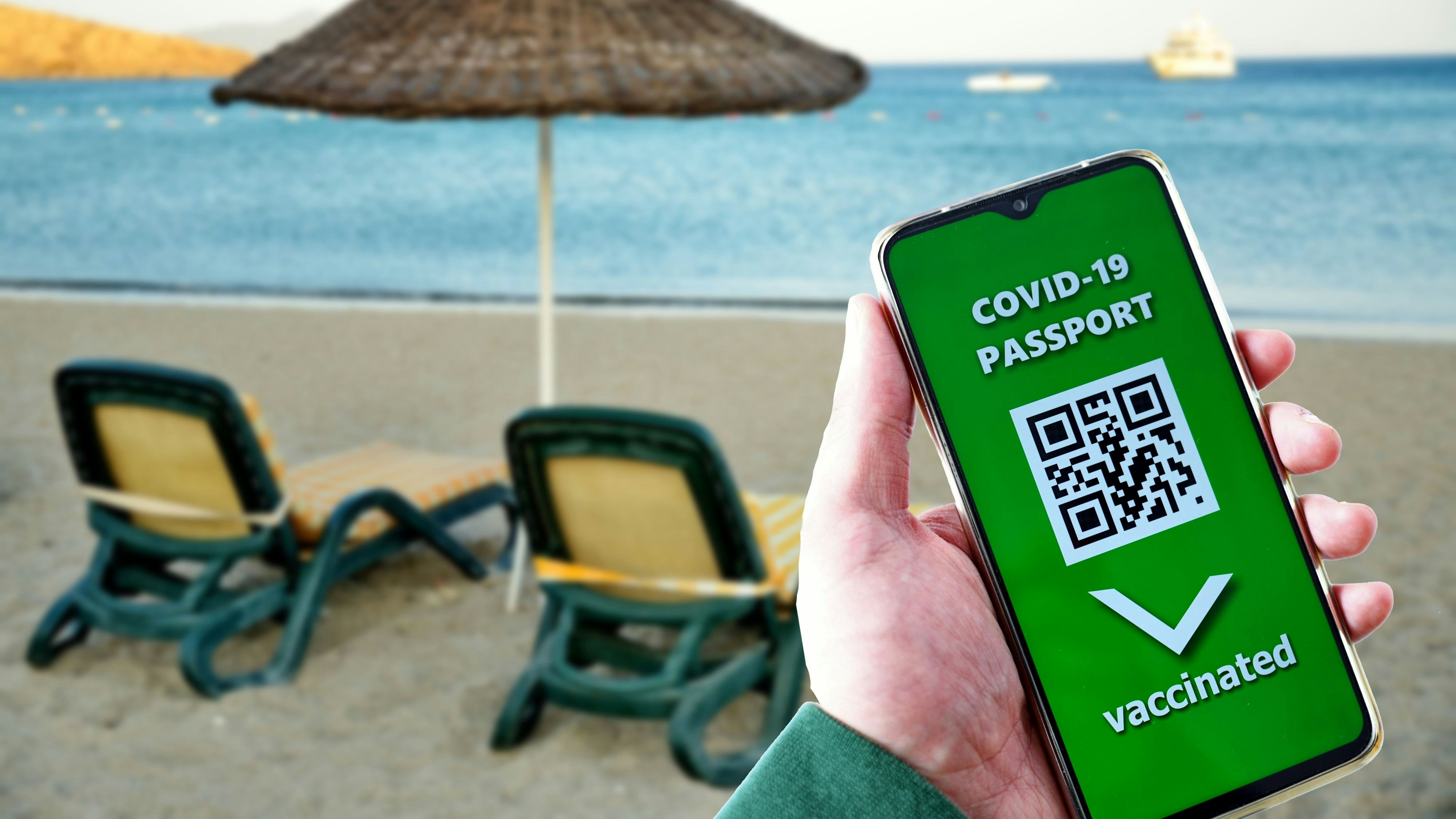 Covid passport, mobile application with status of vaccination.