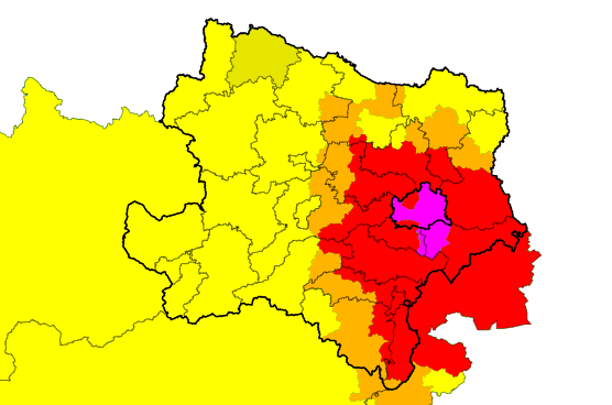 Heftige Gewitter und starker Regen sind ab Nachmittag möglich.