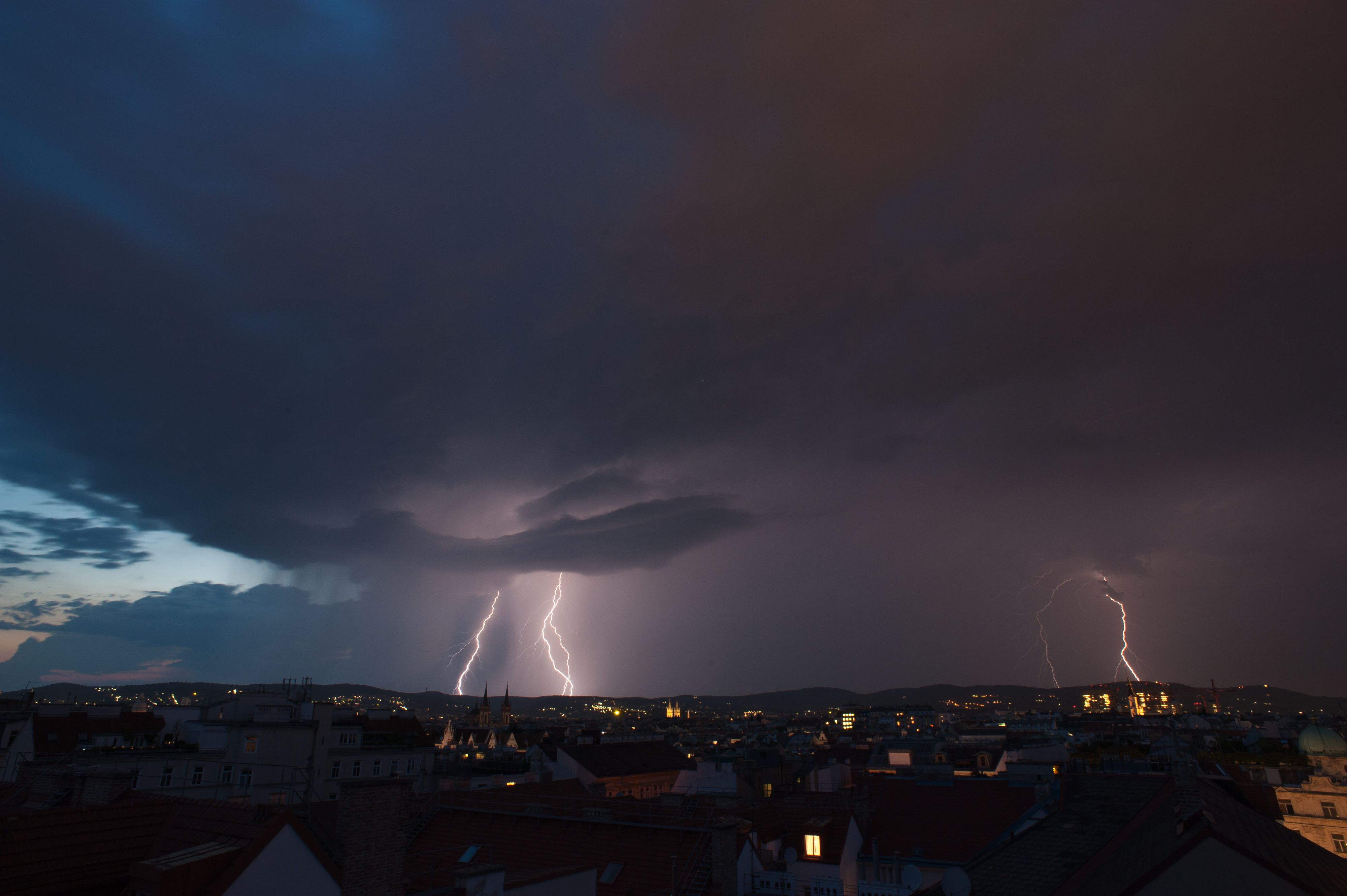 Unwetter über Wien