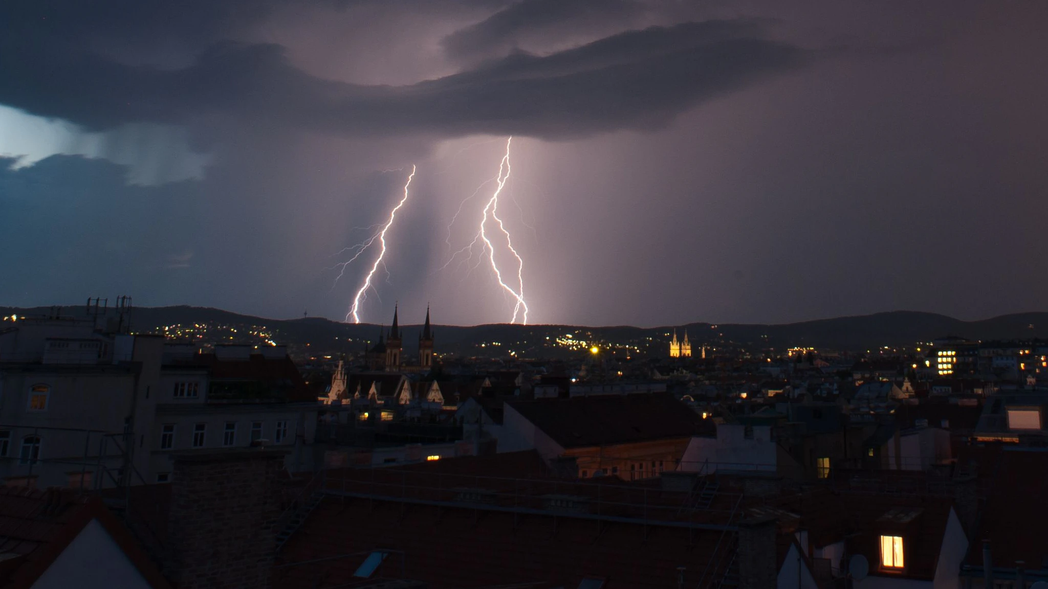 Unwetter über Wien