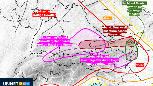 Wettergefahren am Pfingstsonntag