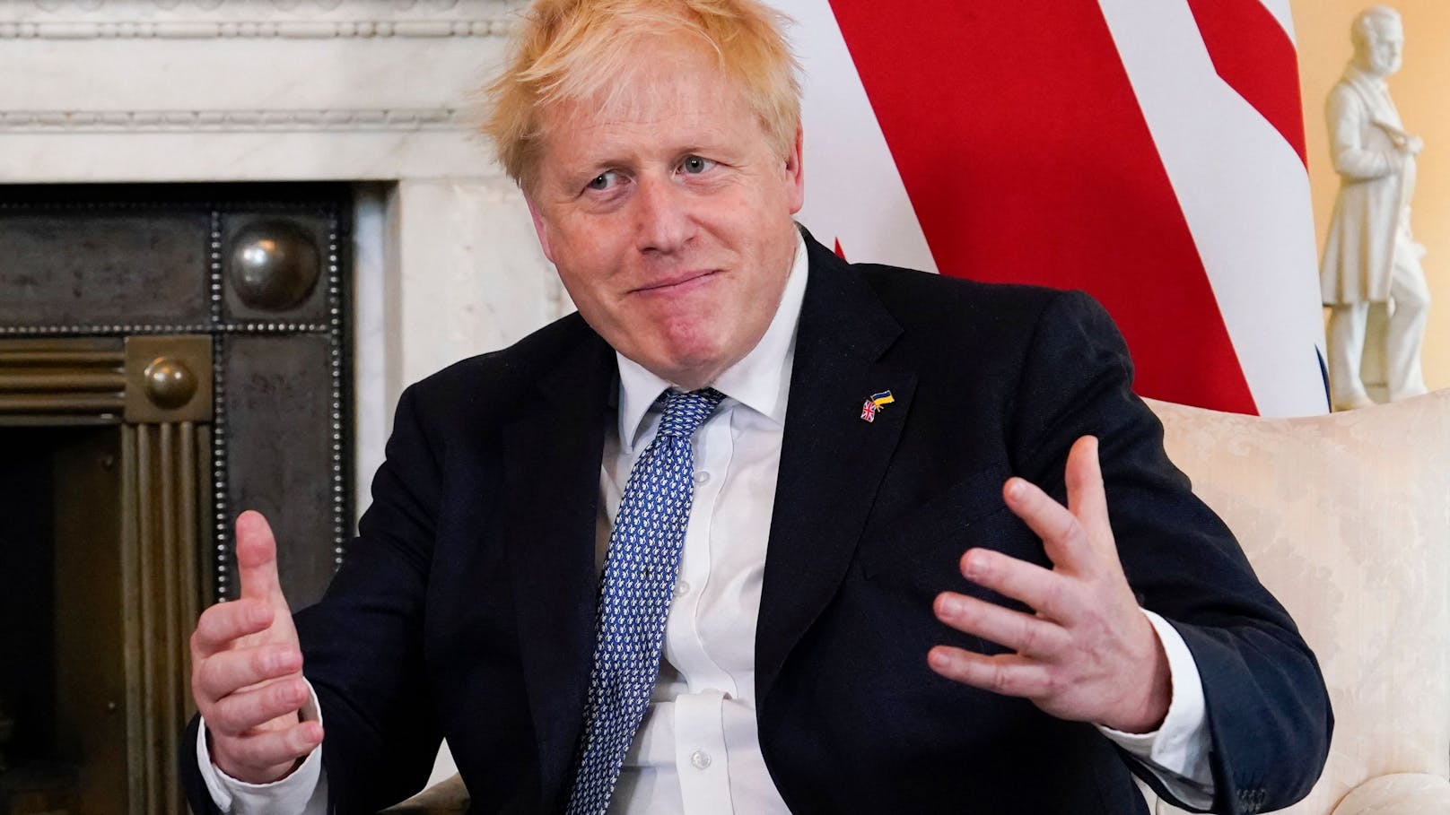 Hat gut Lachen: Briten-Premier Boris Johnson hat gute Chancen, wieder Premier Großbritanniens zu werden.