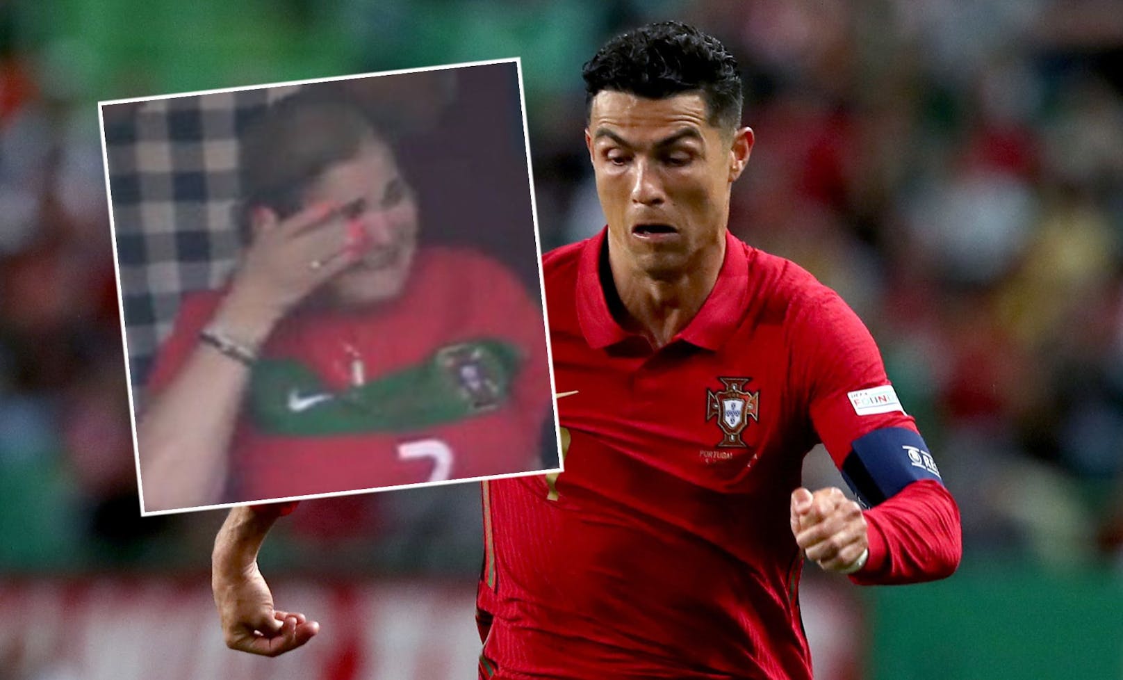 Ronaldo bringt seine Mutter (l.) zum Weinen