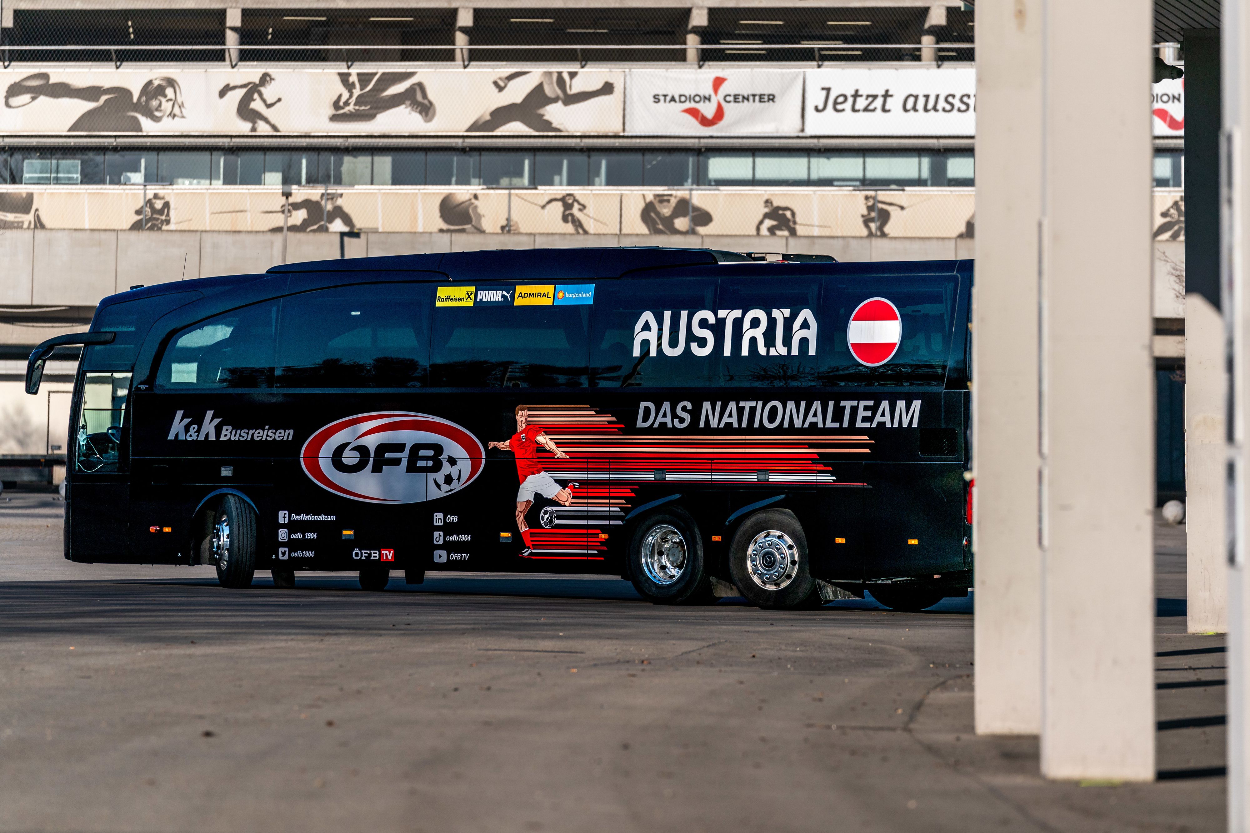 Der Autobus des ÖFB-Teams