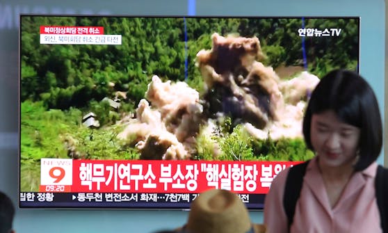 Im nordkoreanischen Punggye-Ri sollen wieder Atomtests stattfinden. Archivbild aus einer Bahnstation in Seoul (Südkorea) aus dem Jahr 2018. 