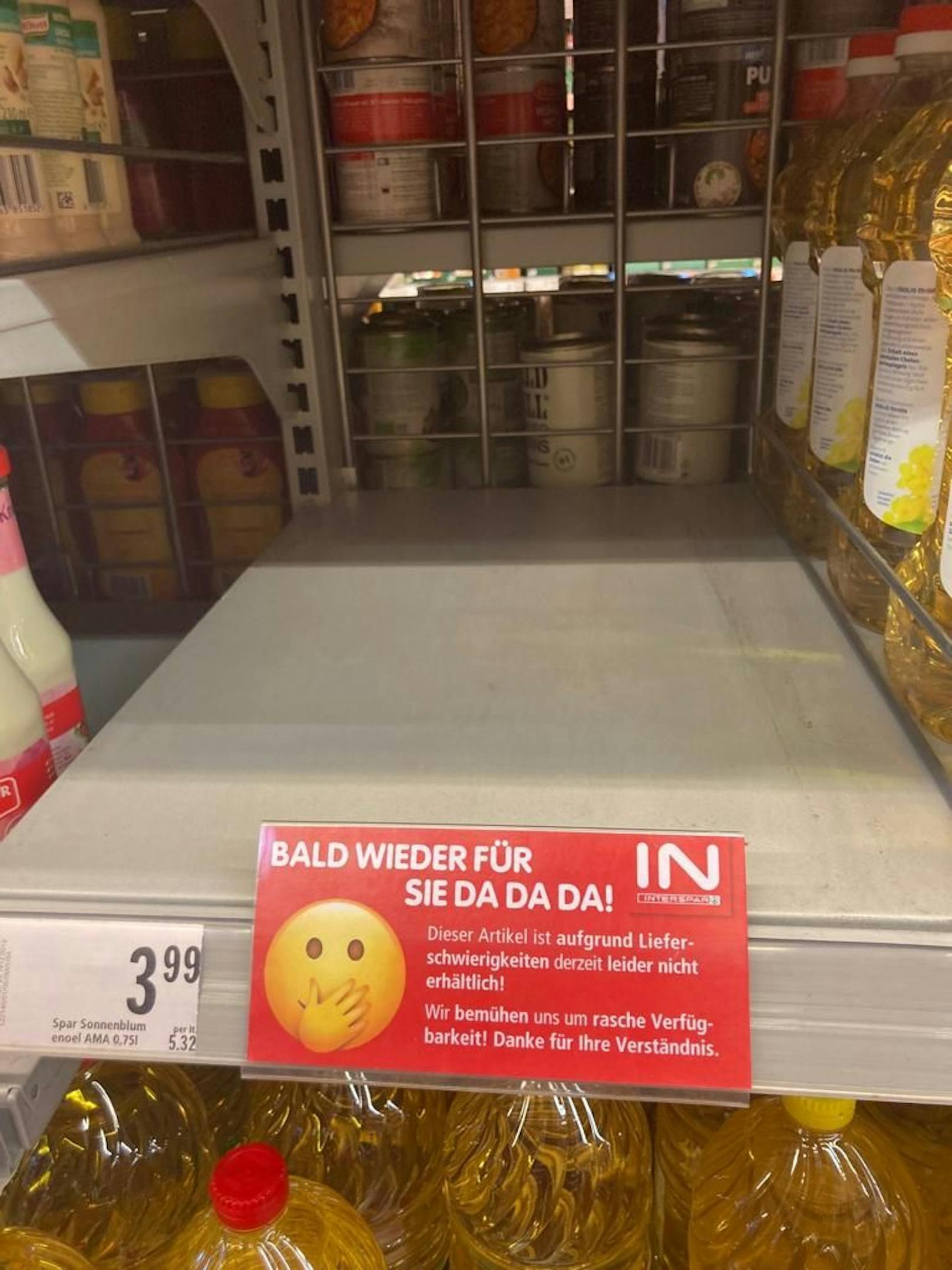 Kein Sonnenblumenöl AMA 0,75 Liter