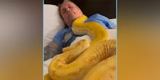 Dieser Mann geht mit Riesenschlangen ins Bett
