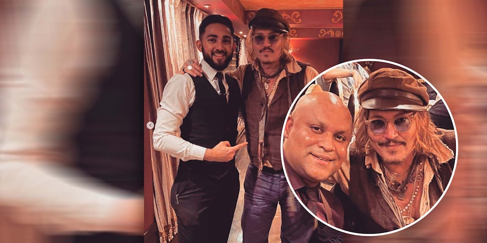 Johnny Depp war sehr gut gelaunt.