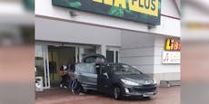 Gewitter – Lenker stellt Wagen direkt vor Supermarkt ab