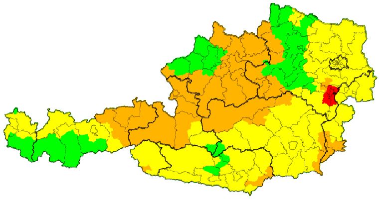 In Österreich ist am Dienstag mit Unwettern zu rechnen.