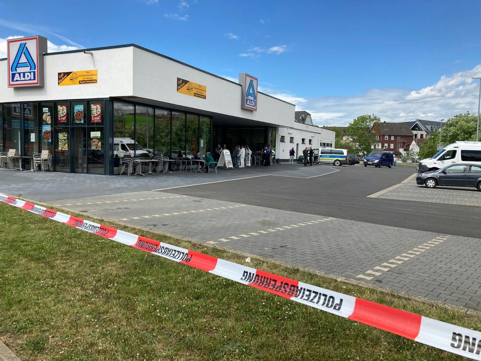 Tödliche Schüsse fielen am Dienstag in einem Supermarkt in Deutschland, in Schwalmstadt.