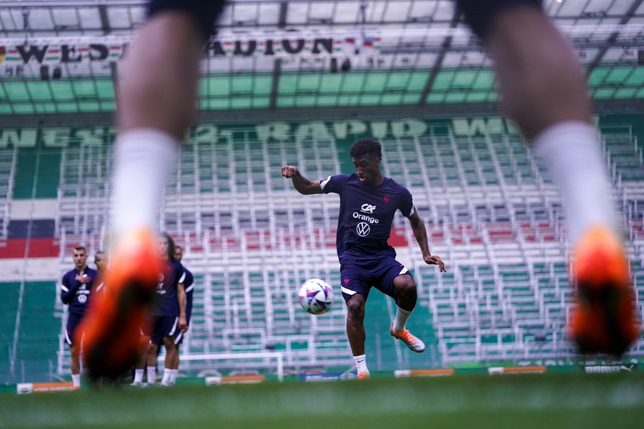 Frankreichs Nationalteam beim Training im Allianz-Stadion