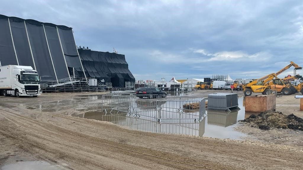 Mittwoch Früh sah es am Festival-Gelände noch so aus.