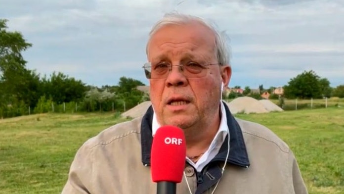 ORF-Korrespondent berichtete Anfang Juni 2022 aus Kramatorsk im ukrainischen Donbass.