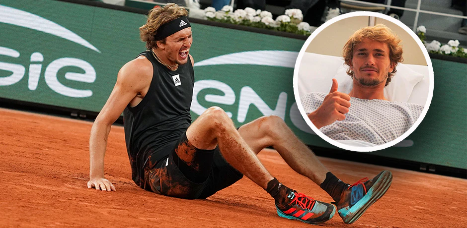 Alexander Zverev hat sich nach seiner schweren Knöchelverletzung einer Operation unterzogen. 