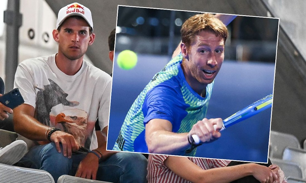 Dominic Thiem (l.) schaute Österreichs Padel-Ass Christoph Krenn zu