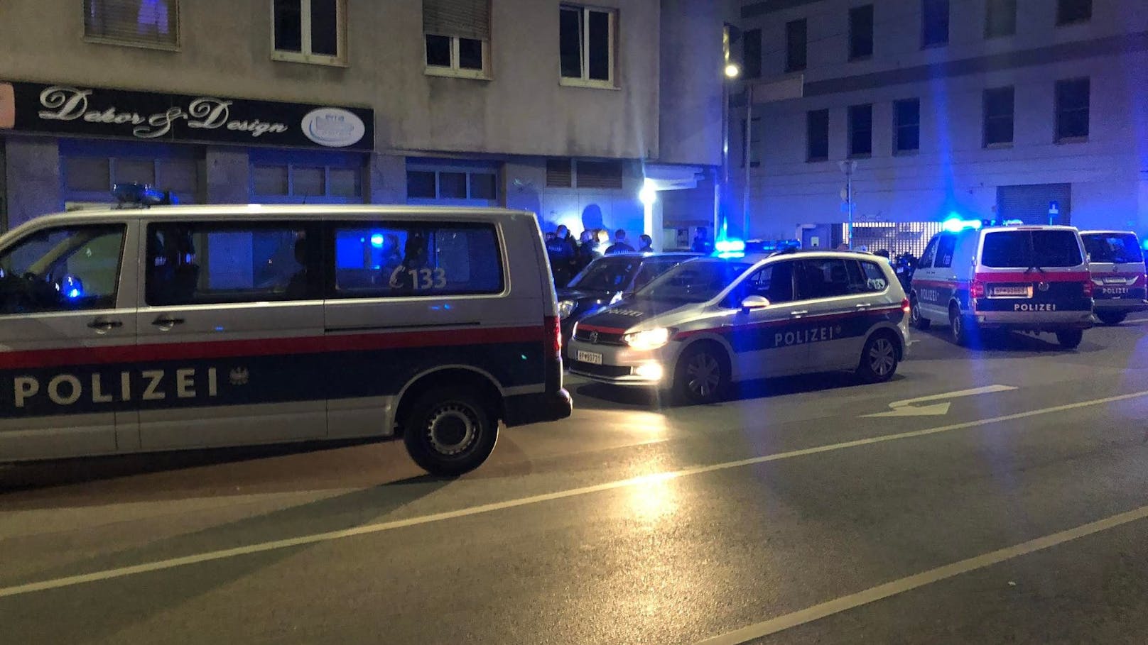 Großaufgebot der Wiener Polizei in Wien.
