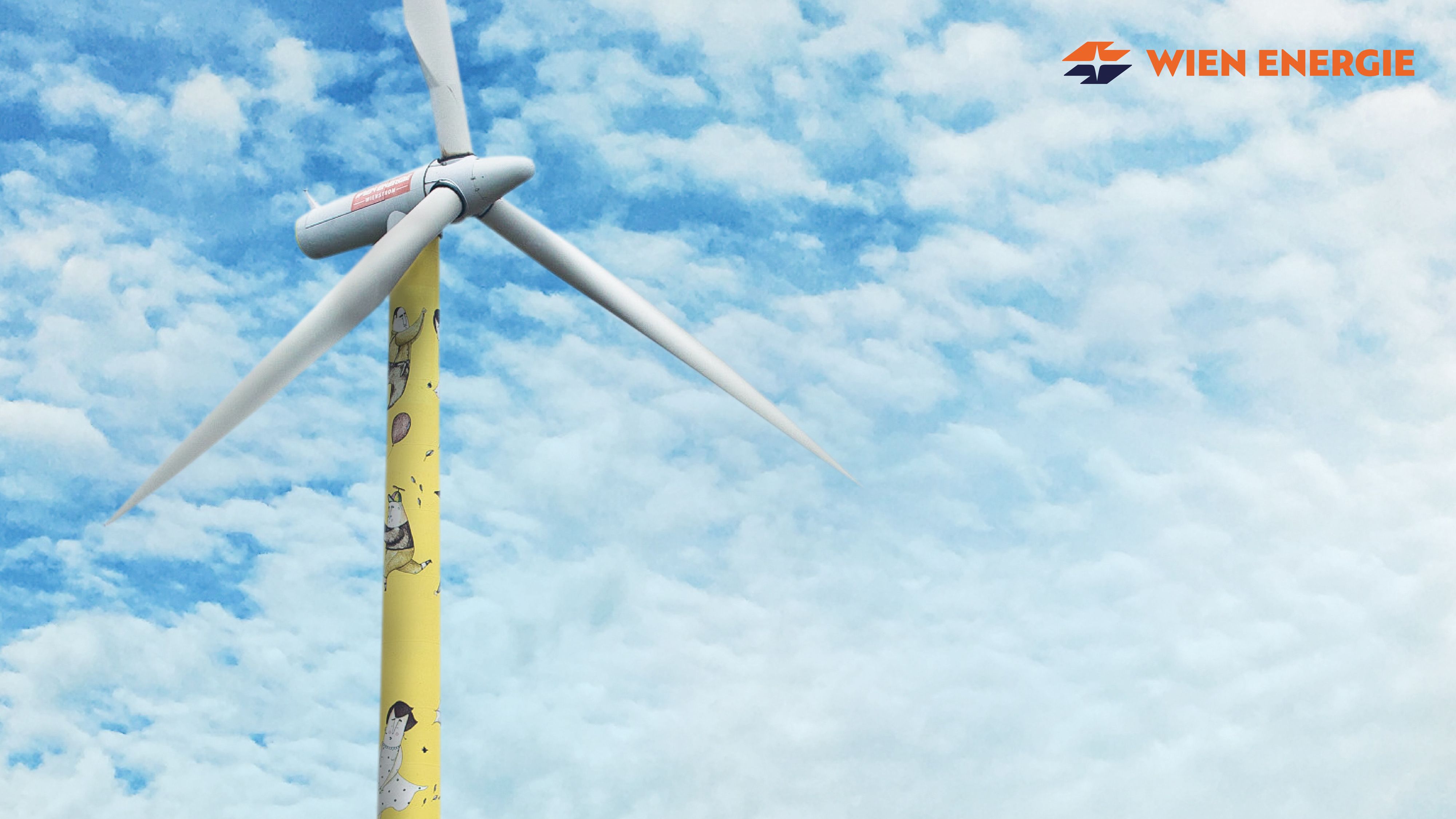 Das Kunstwindrad Unterlaa von Wien Energie.