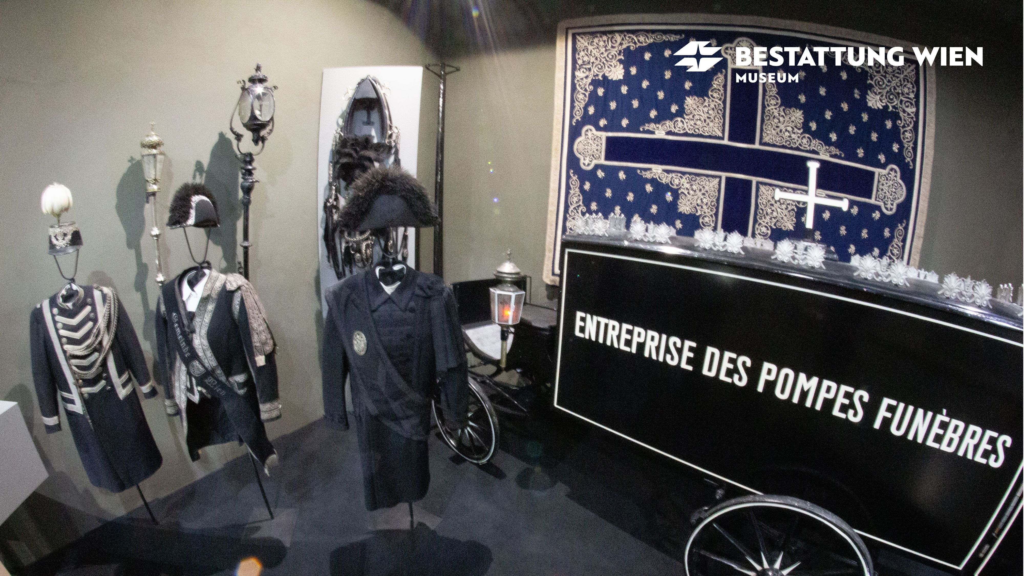Im Inneren des Bestattungsmuseums.