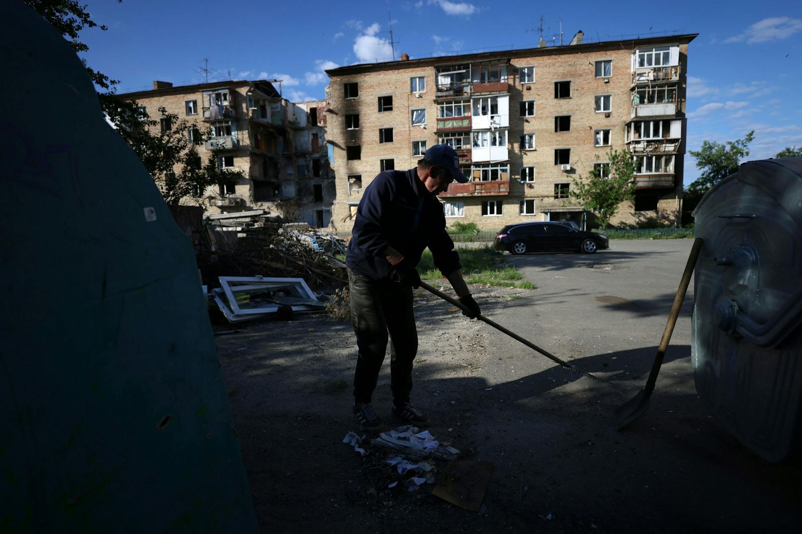 Auch in der Nähe von Kiew wurden zuletzt wieder Häuser zerstört.&nbsp;