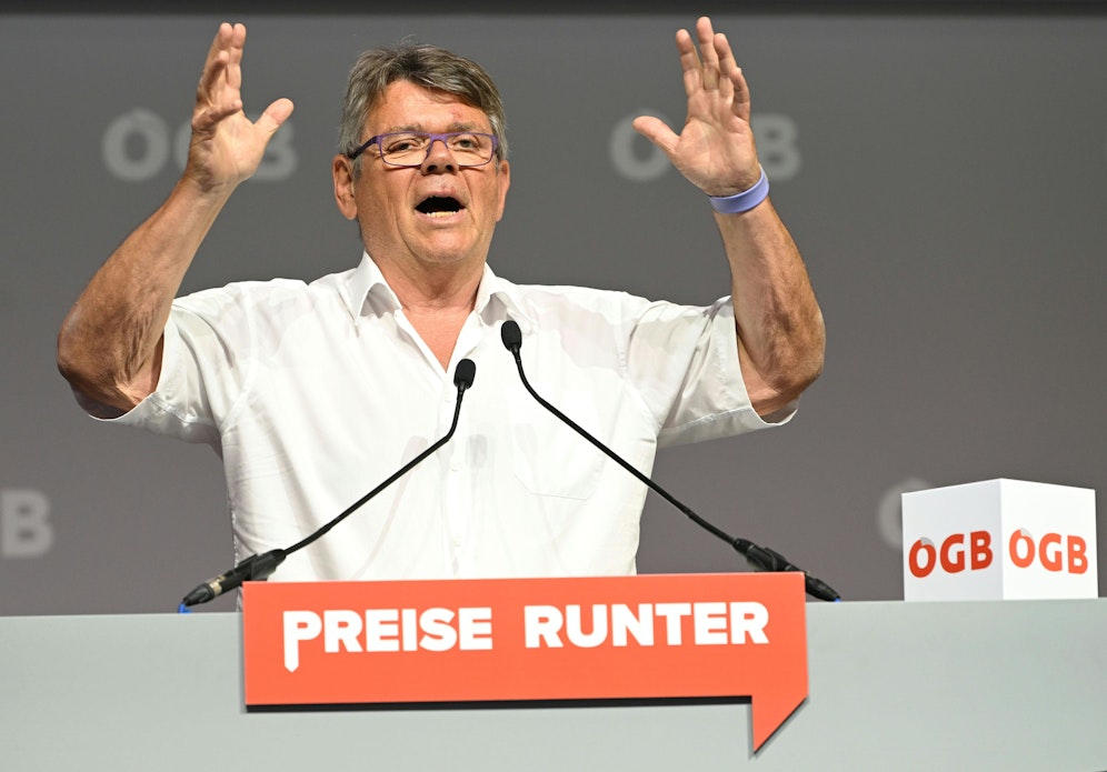 ÖGB-Präsident Wolfgang Katzian am 8. Juni 2022 bei der 