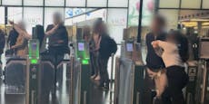 Rabiate Reisende stürmen Check-Point am Wiener Airport