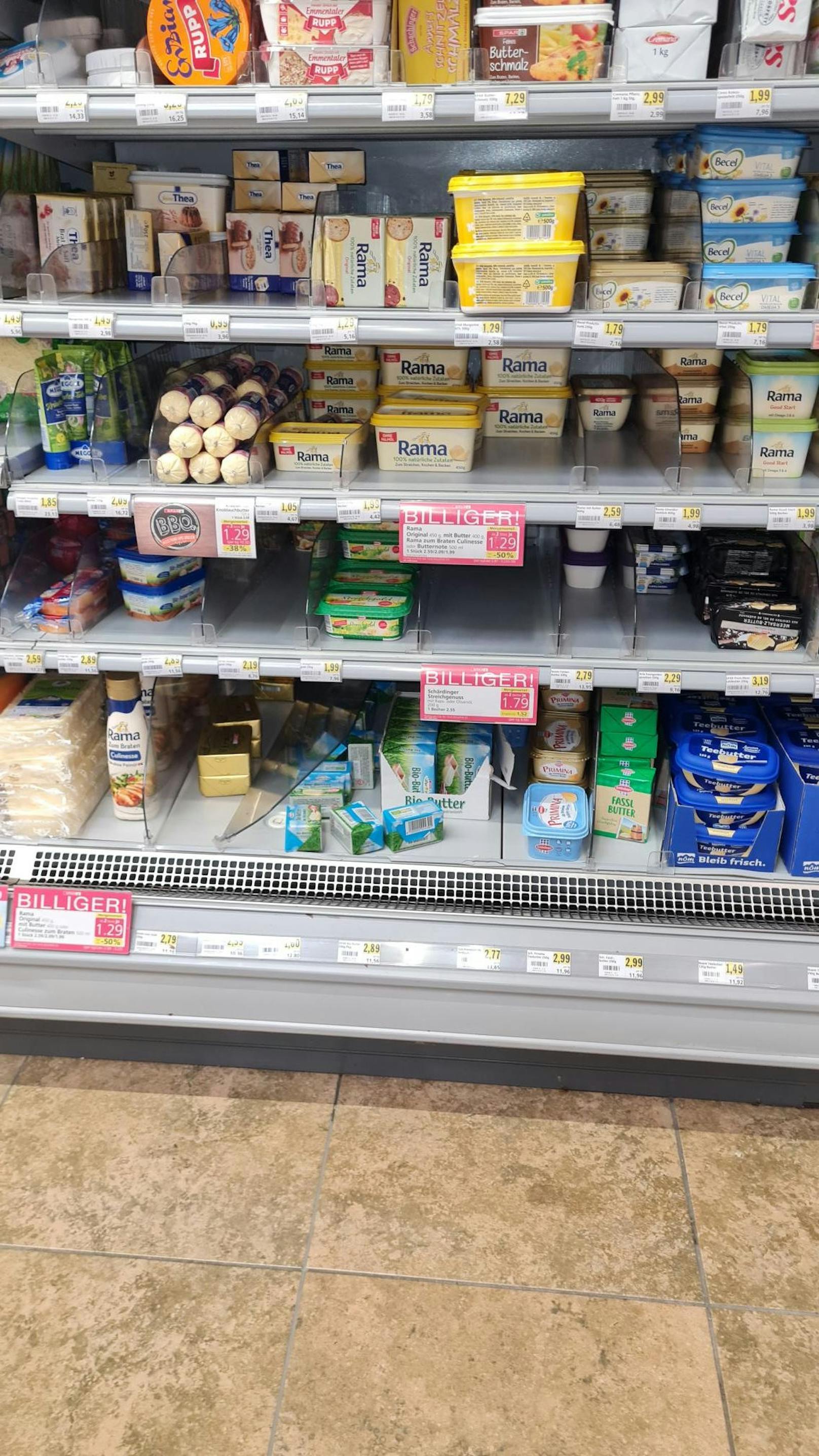 Wenn Butter in Aktion ist, ist sie schnell ausverkauft.