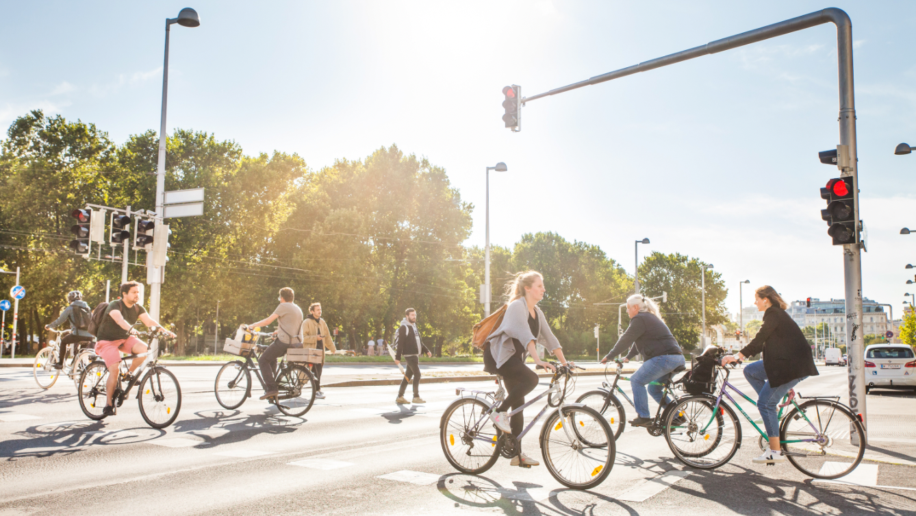 Radfahren ist in jeder Jahreszeit die klimafreundliche Alternative zum Auto