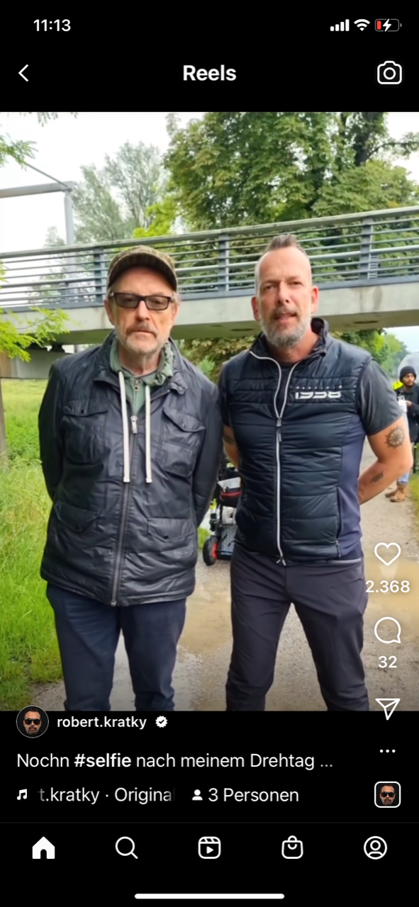 Auf Instagram postete Kratky ein Video mit Josef Hader.