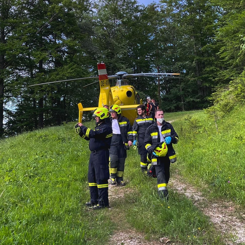 Der Lenker wurde im Wagen eingeklemmt.
